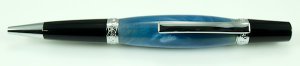Blue Silver Pearl and Black & Chrome Ballpoint