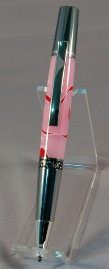 Pink and Red Acrylic Ballpoint - Click Image to Close