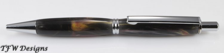 Black Swirls Ballpoint Pen - Click Image to Close