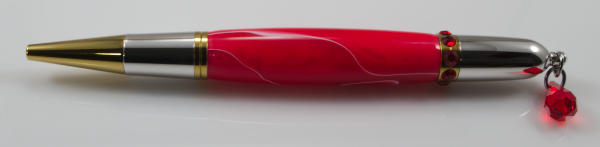 Diva Twist Red Acrylic Ballpoint - Click Image to Close