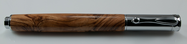 Olive Wood Burl Rollerball Pen - Click Image to Close