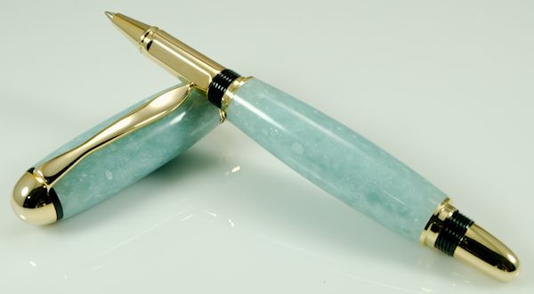 Light Blue Acrylic Rollerball - Click Image to Close